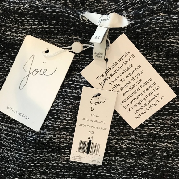 Joie Sona Linen Blend Fringe Hem Cardigan - Picture 5 of 6